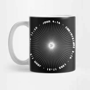 Know God Over the Heart and on the Back or Just Over the Heart Mug